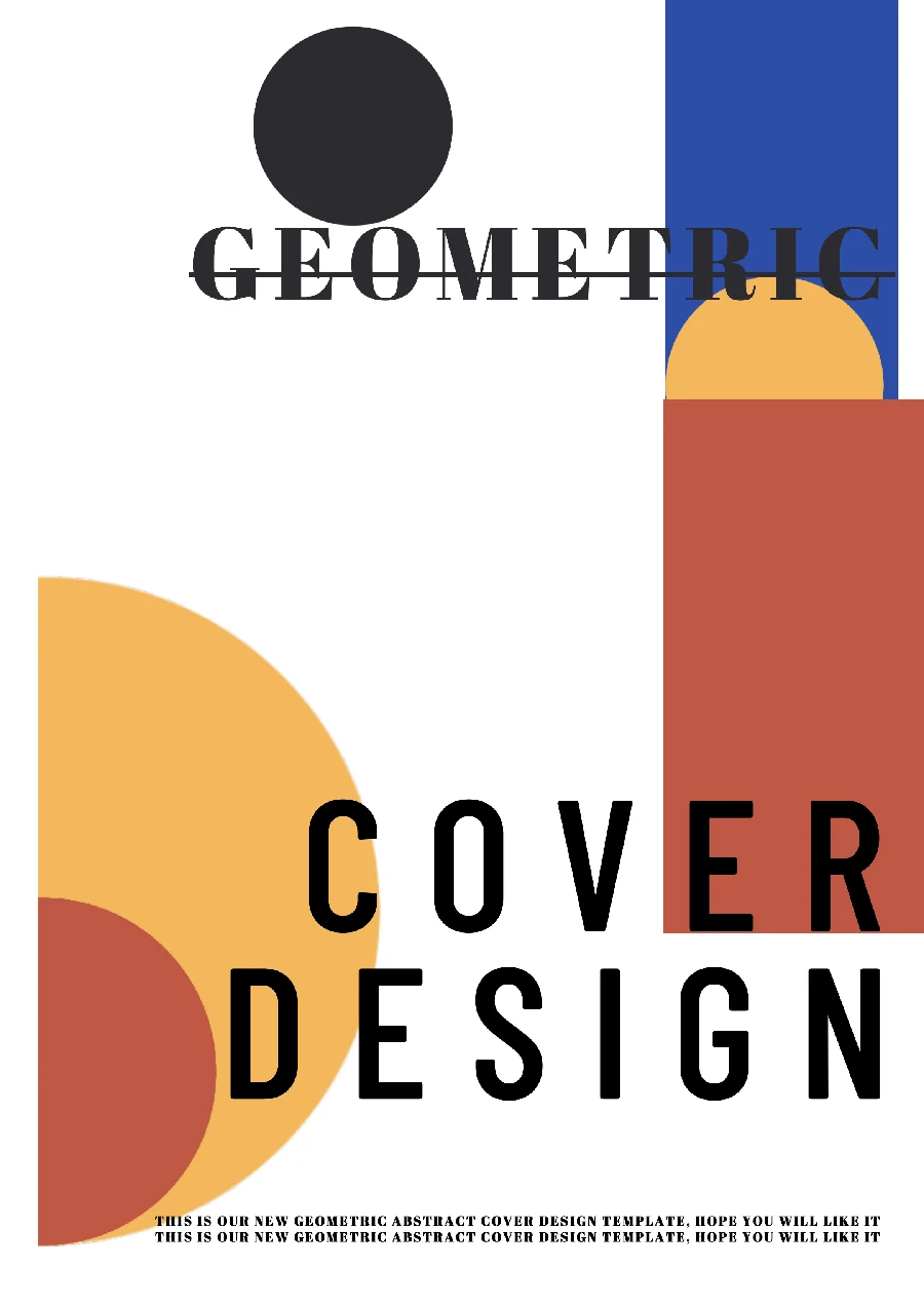 抽象创意不规则几何图形孟菲斯潮流撞色海报模板PSD分层设计素材【003】